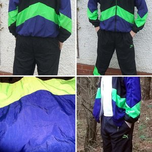 Puma crinkle nylon shellsuit