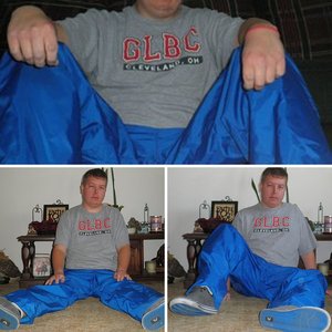 Blue Nike Nylon Pants