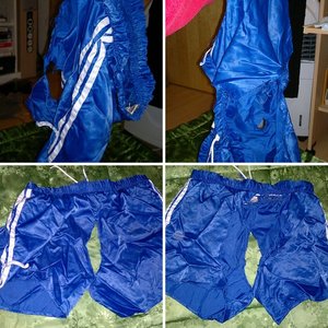 Blaue Adidas shorts Satin Ripping