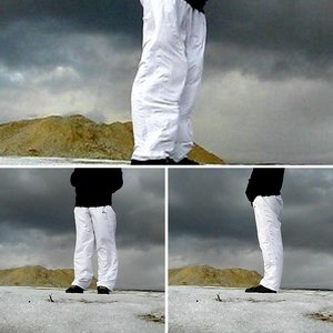 My white, nylon Kappa trackies