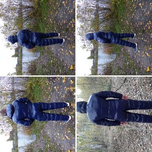 MY Blue Moncler suit in street