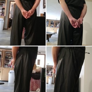 Me in Nylon Pants and Polyester Pants only (with the same shirt as the color of the Pants)