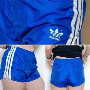 Blue Adidas nylon shorts