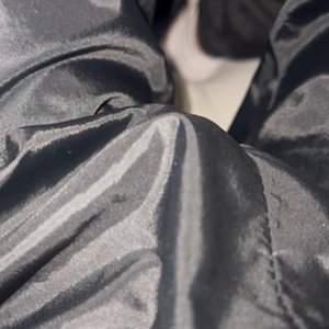 Me in nylon wind pants