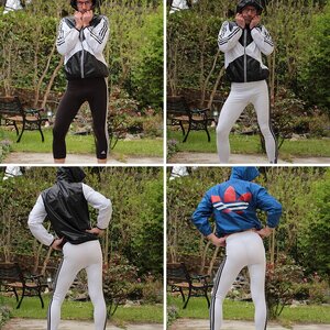 Nylon jackets and leggings