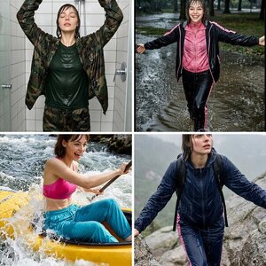 Nylon pants and jackets