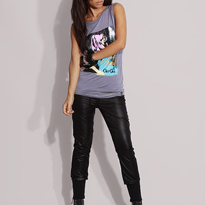 Goi Goi High Shine Track Pants