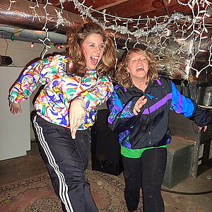 Adidas black pants dancing friends