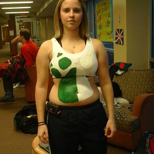 Adidas black pants painted top