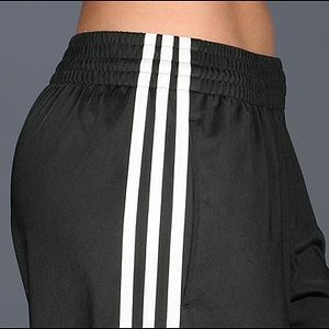 Adidas black pants close-up