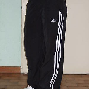 Adidas black pants side stand