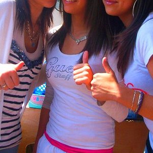 Triple thumbs up pose