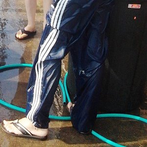 me and wet adidas nylon pant
