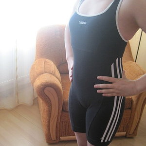 Adidas womans tight one piece side angle shot