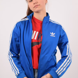 Blue adidas firebird jacket