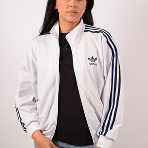 white adidas firebird jacket