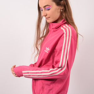 Pink adidas firebird jacket