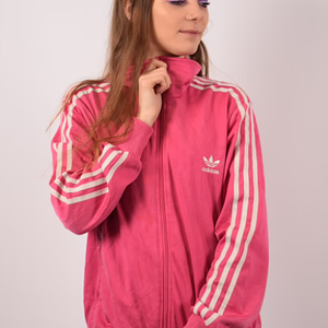 Pink adidas firebird jacket