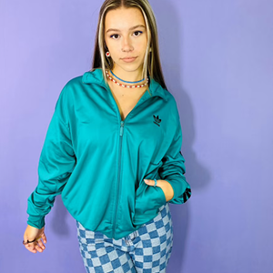 turquoise adidas firebird