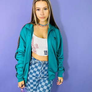 turquoise adidas firebird