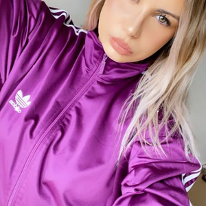 Purple adidas firebird