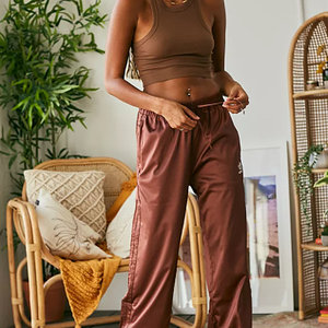 Brown adidas windpants - Urban Outfitters