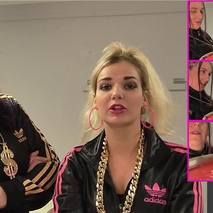 Bad Dolly and Mikaela in adidas chile jackets