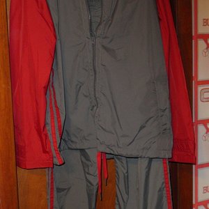 Gray & Red Converse Tracksuit 1