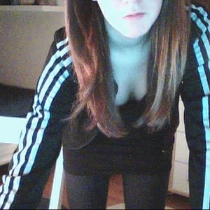 Adidas womens black top white stripe web cam