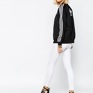 black adidas firebird back logo