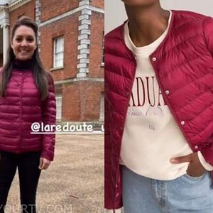 Laura Tobin raspberry down jacket