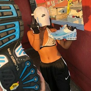 Nasty girl teasing in sporty outfit