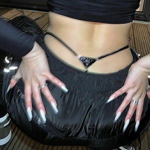 Hot girl teasing in nylon