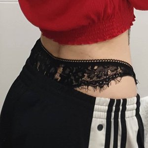 Nasty girl teasing in adibreak pants