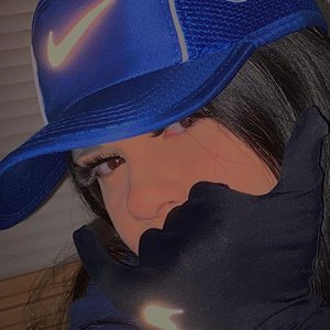 Hot girl in shiny nike gloves