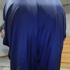 Me bending over in my Dark Blue Adidas Nylon Pants (with my big nylon bottom)