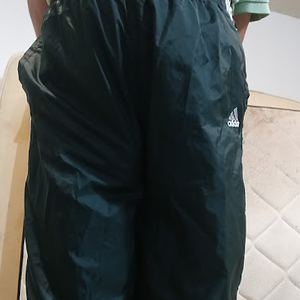 Me in my Medium Forest Green Adidas Nylon Pants (with my hands behind my back) 1.png