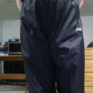Me in my Medium Black Asics Nylon Pants 1