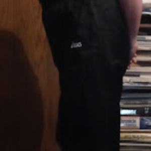 Me in my Medium Black Asics Nylon Pants 3