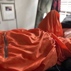Orange Nylon windsuit