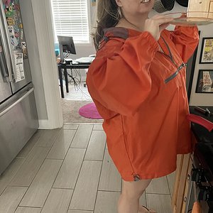 Orange windbreaker