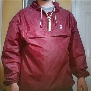 Vintage Maroon K-Way Windbreaker