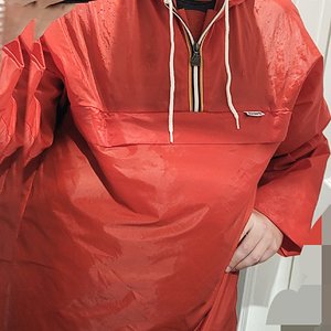 Vintage Red K-Way Pullover Windbreaker/Rain Jacket