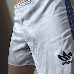 White Adidas shorts