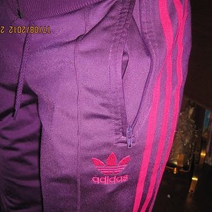 Adidas womens purple tracksuit closer