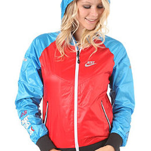 nike womens Tc Ath west windrunner tracktop jacket sport redblue glowblack M1