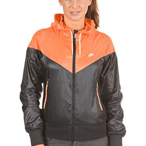 nike womens The windrunner hooded jacket black Lt wild mango sail M1