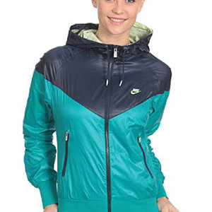 nike womens windrunner tracktop jacket glass blueliquid lime M1