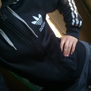 Adidas womens black suit jacket logo white