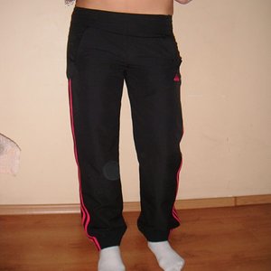 Adidas womens black pants front show